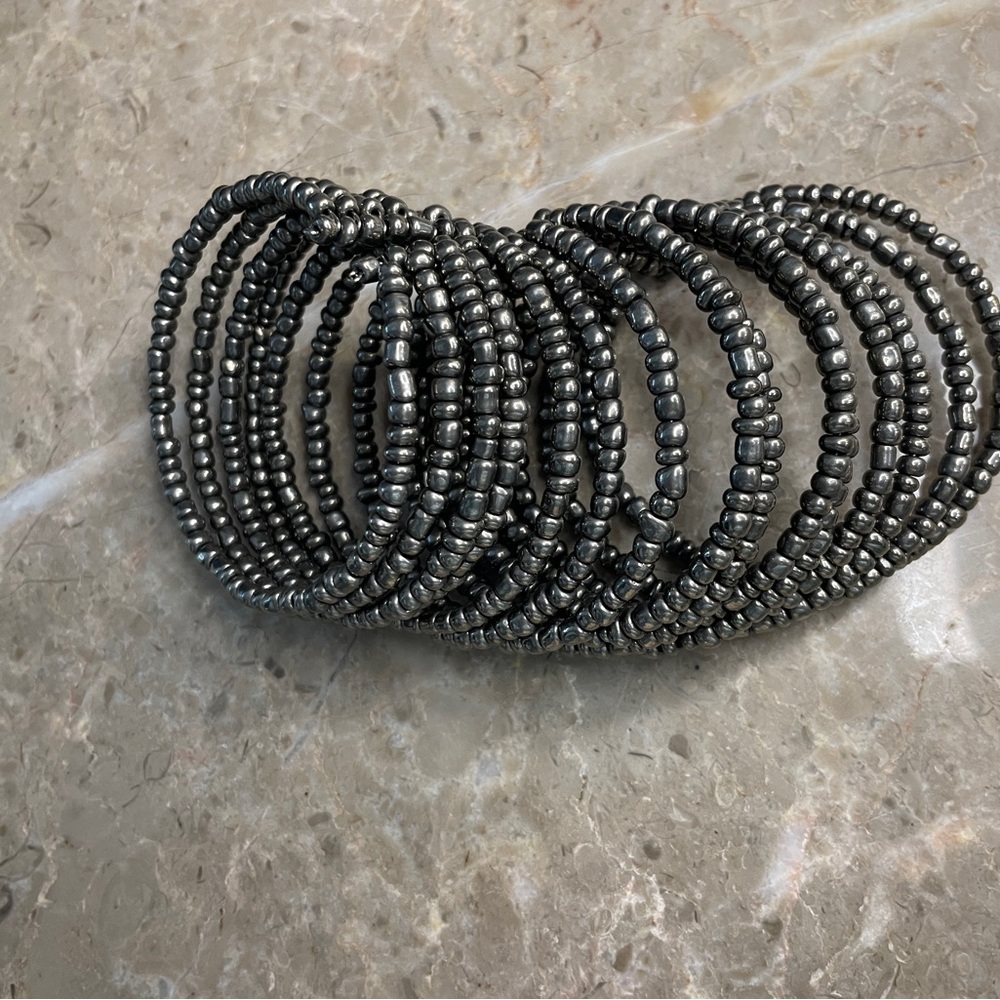 Gunmetal Beaded Bracelet - Picture 5 of 5